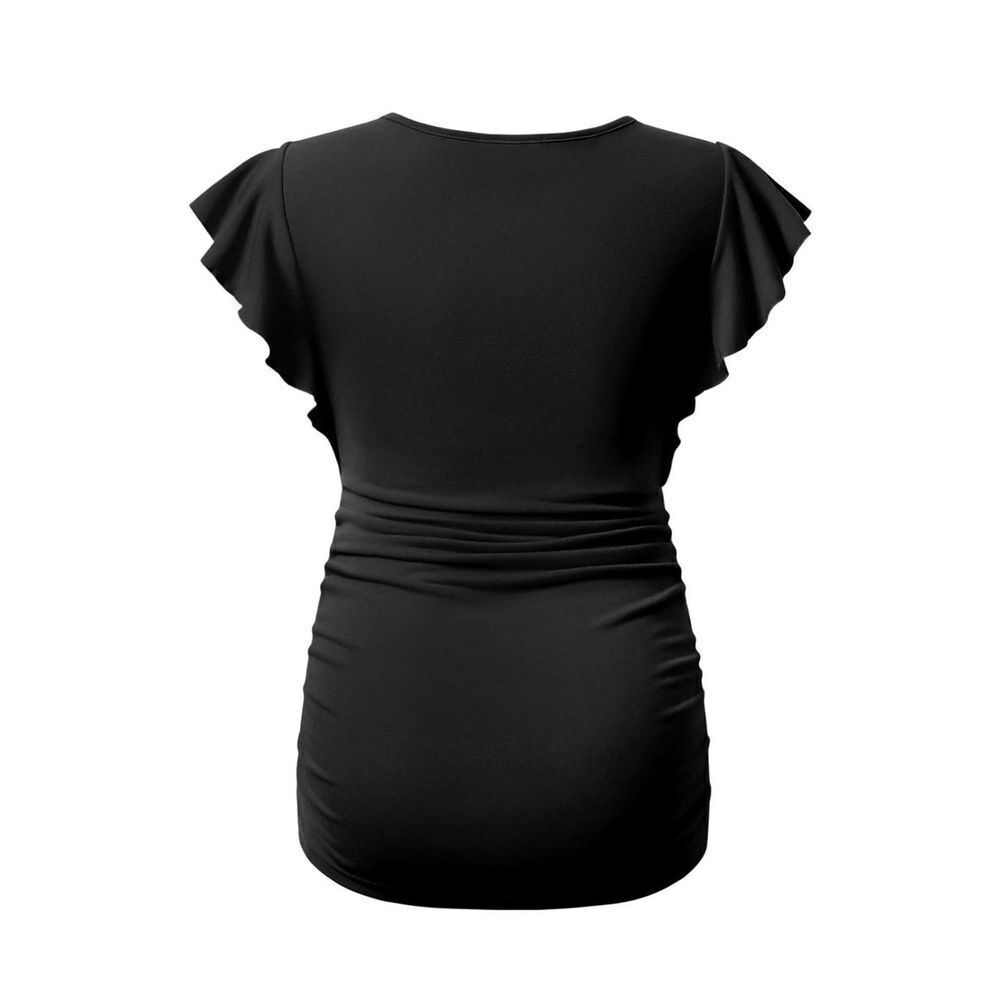 NEW Bhome Maternity Shirt Top Ruched Ruffle L